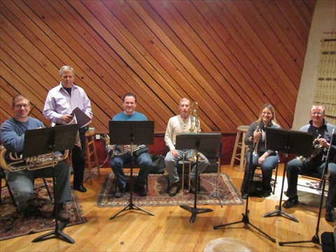 Recording with members of Motor City Brass Band